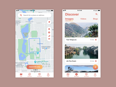 China Travel Guide app app design application design map mobile design travel ui ux