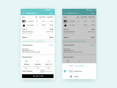 Shopping Cart, Easy Checkout android cart checkout ecommerce mobile payment shopping ui ux