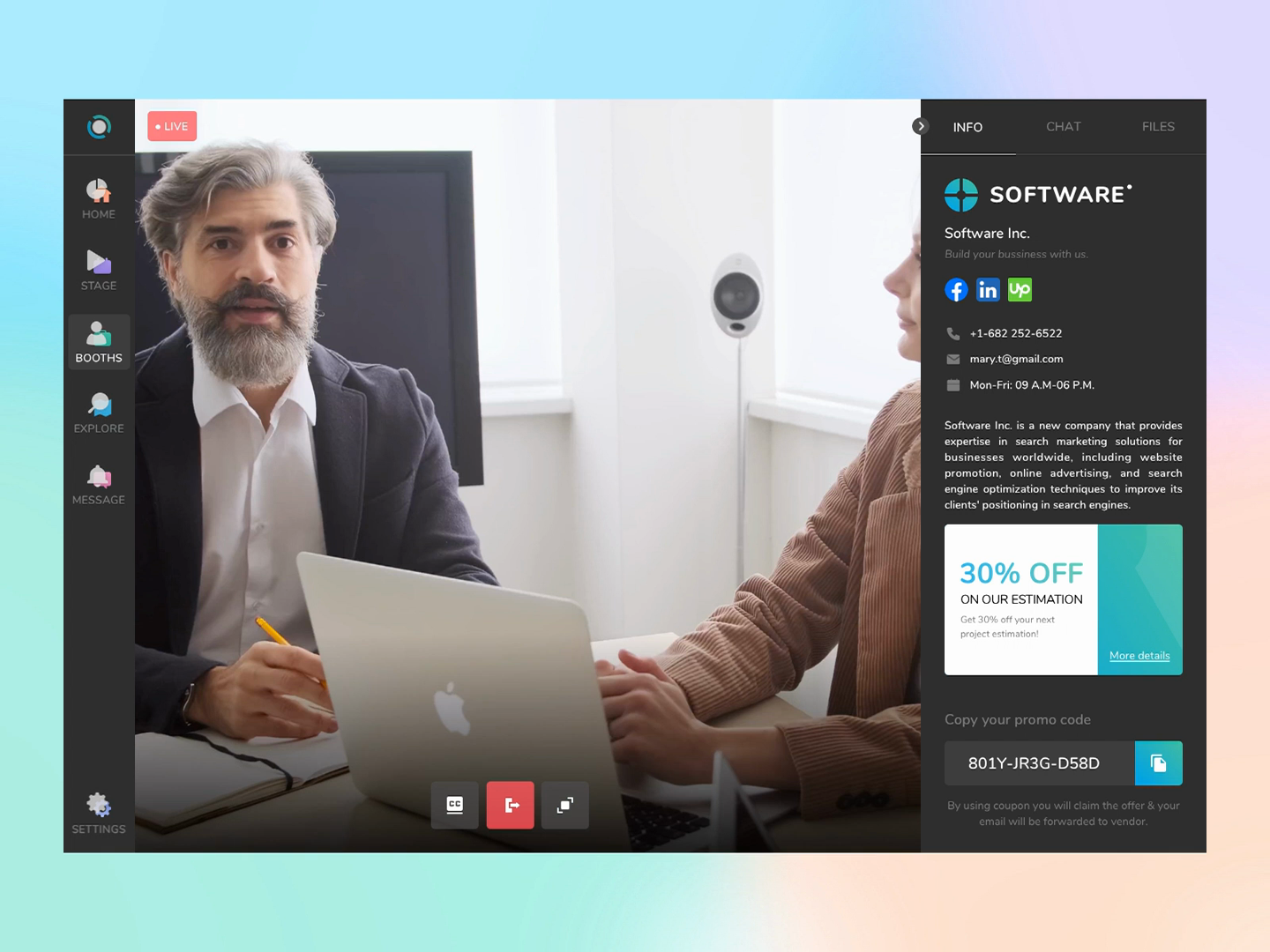 Video conferencing system Company Booth by COAX Digital on Dribbble