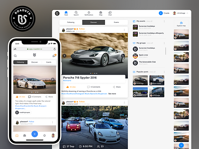 Roadstr - Webapp redesign automotive cards cars dashboard landing landing page mobile ui ux website