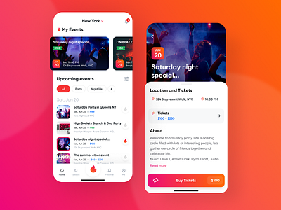 Tempo - mobile app that helps to browse events and buy tickets events events app mobile mobile app mobile app design mobile app development mobile application mobile apps mobile design mobile ui tickets