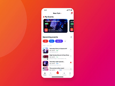 Tempo - mobile app that helps to browse events and buy tickets event event app event branding event flyer events events app mobile mobile app mobile app design mobile application mobile design mobile ui ticket ticket app ticket booking ticketing tickets