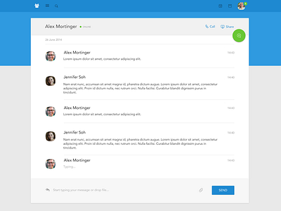 Material Design Chat android blue chat google material design polymer