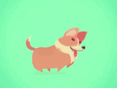 Running Doggo 2d animation dog motion graphics running
