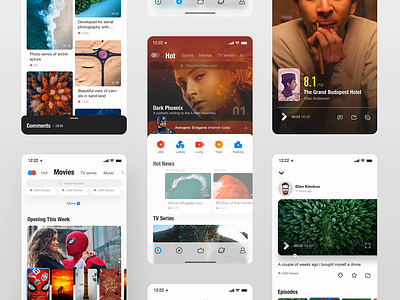 Youku V4.0 's interaction app flat flat design gif ios13 iphone mobile product design timeline user experience user interface ux video youku