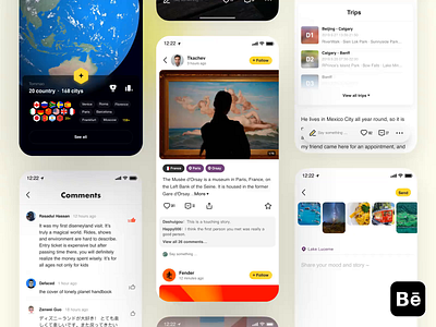 Mafengwo app V.X app flat flat design icon icons interface ios mafengwo motion timeline travel user experience user interface ux video