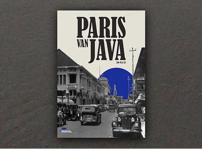 Poster Postid Paris Van Java branding design graphic design illustration typography