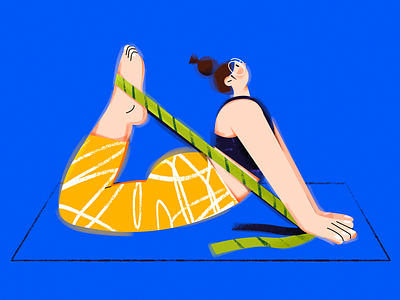 U.(Yoga girl) character design draw girl illustration illustrator sports vector yoga