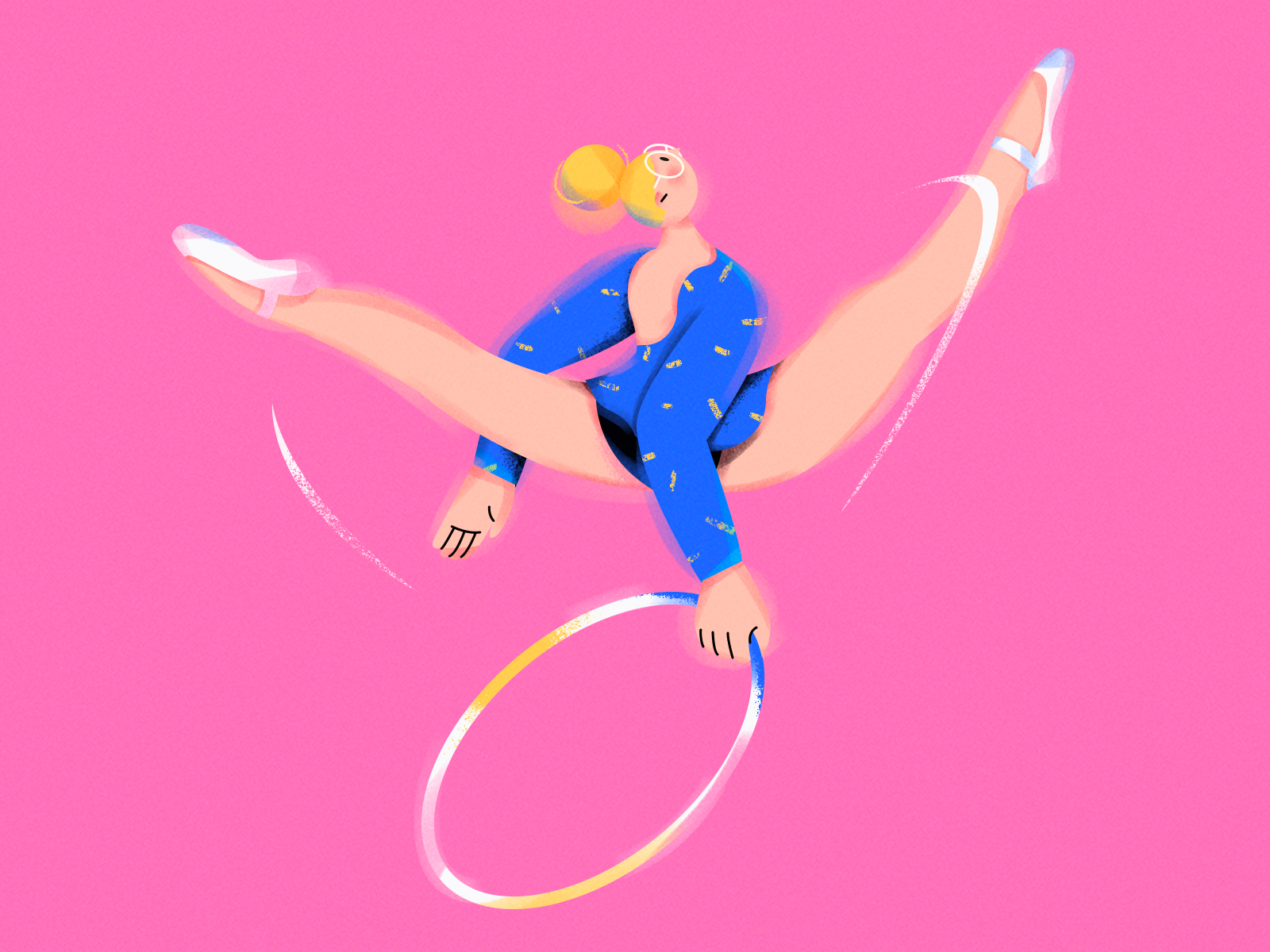 W.(Gymnastic girl) character design draw girl graphic design illustration sports