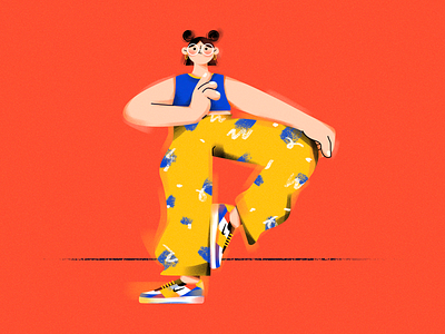 D. (Yoga girl) branding character girl illustration nike shoes sports vector yoga