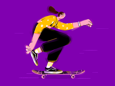 E. (Skateboard girl)