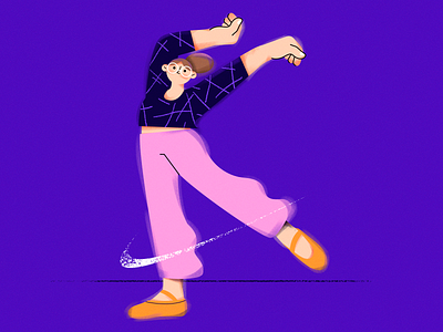 K.(Gymnastic girl) character dancing design draw girl gumnastic illustration sports vector