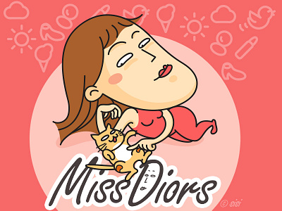 Missdiors illustration qq sticker