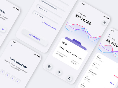 Neomorphic Wallet App