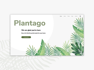 Plants App Landing Page 003 adobe xd dailyui design ecommerce landing plants uidesign uidesigner uidesigns uxui wireframe