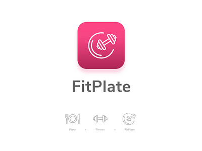 FitPlate - Track your calories branding clean dailyui design fitness fitness logo icon logo logodesign ui