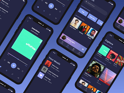 Music App Dark UI