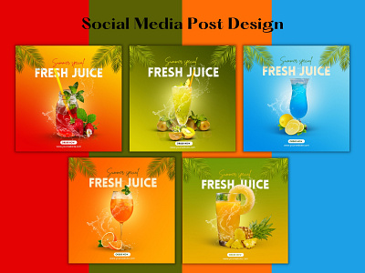 FRESH JUICE | Social Media Post Design adobe photoshop banner busniess design design facebook flyer fresh juice post graphic design graphics instagram logo marketing design poster design social media social media post design