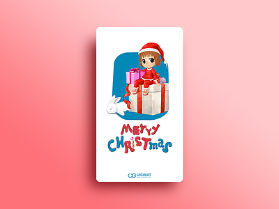 Merry Christmas christmas cute design flat gift illustration ios merry new onboarding ui year