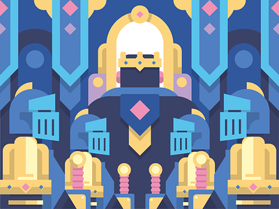 The Throne castle hall illustration king knight series throne vector