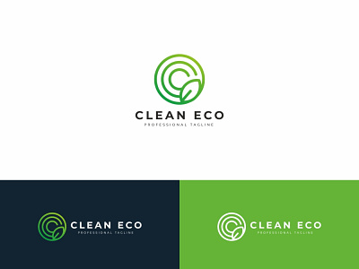 Clean Eco C Letter Logo c c letter clean drop eco foil green health leaf leaves life liquid medical nature spa water