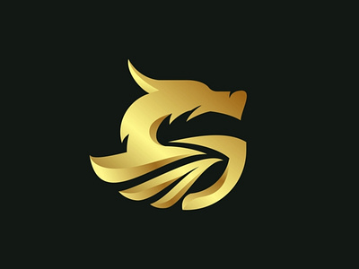 Golden Dragon Logo boutique branding classy logo crown dragon logo elegant elegant emblem fashion golden heraldry hotel jewellery king luxury majestic majesty professional real estate resort