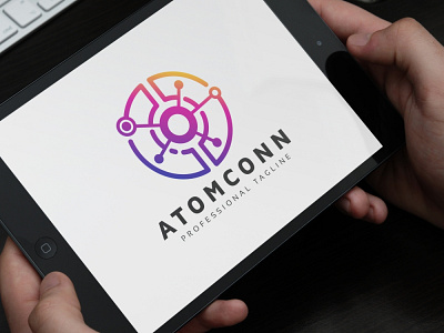 Atom Connection Electric Logo