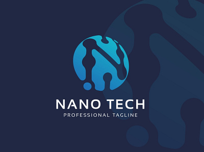 Nano Point - N Letter Logo app blue brand branding business corporate corporate logo creative forum game globe letter logo logotype media modern n n letter point