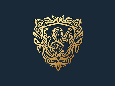 Heraldry Lion Logo army axe brand branding castle classic company corporate creative crown fight guard heraldry investment king kingdom lion logo luxury modern