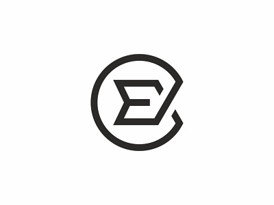 E Monogram Logo blue bold branding clean company brand corporation curve e elegant element event letter minimal minimalist modern professional programming software