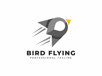 Bird Flying Logo abstract bird business company concept corporate design eagle elegant element emblem fashion flying freedom graphic hawk heart icon identity illustration