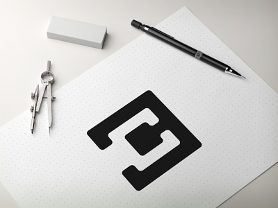 C Letter Square Logo web