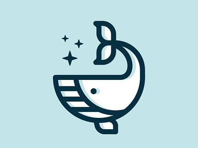 Whale Logo print