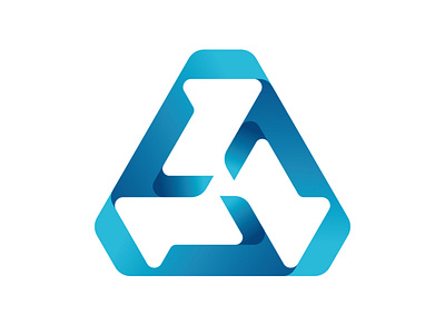 Triangle 3d Logo brand branding business corporate creative illustration media triangle web