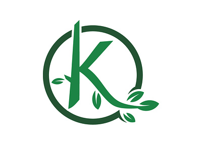 K Letter Nature Logo brand corporate creative design illustration landscaping letter k logo with k media nutrition ui vector logo vegan vegetarian