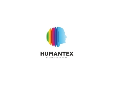 Human Technology Logo marketing modern multimedia network people software spectrum teamwork technology trading unity website