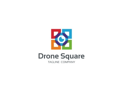Drone Square Logo air airplane brand camera company drone drone logo drone shop drone store drones flight fly