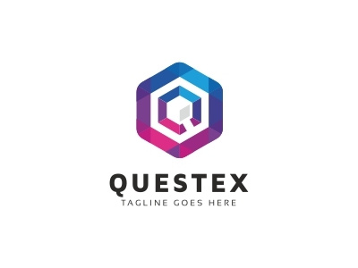 Questex Q Letter Hexagon Tech Logo