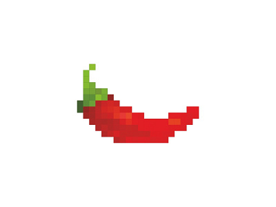 Chili Pixel Logo business chili company delicious fast food hot logo pepper red restaurant spicy
