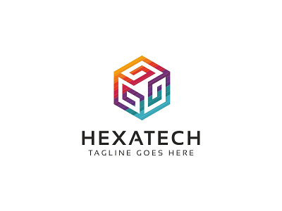 Hexagon Logo abstract aplication aplications architecture branding business construction hardware hexagon identity tech technology