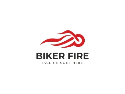 Biker Fire Logo motor motor bike motorcycle old oto parts retro rider road rod service vintage