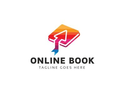 Online Book Logo book booking clean computer e learning education educational electronic instruction internet it learn mobile navigation online online learning pages phone print read