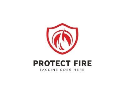 Shield Protect Fire Logo app elec energy express fire fire protection fire shield flame flame protect flame shield flaming light media media fire modern orange power protect protection quickie