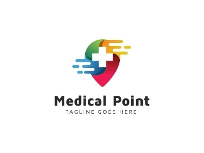 Medical Point Logo branding care clinic colorful creative cross diagnostic center doctor drugs health point health talk healthy place hospital logo medical medical apps medical store medicare medicine online doctor