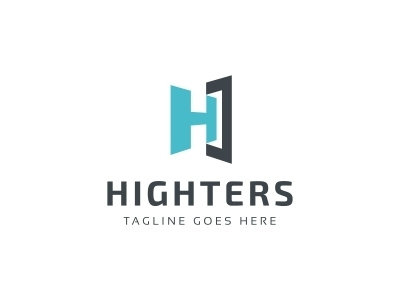 Highters - H Letter Logo Template app architects studio bold brand business clean colorful corporate logo creative studio cube digital font forum h h letter h logo host letter h logo logotype