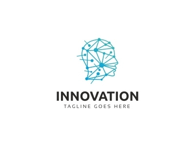 Innovation Human Technology Logo abstract analysis business clean colorful corporate creativity developer elegant entertainment face fresh human innovation internet it logo next gen pixel print