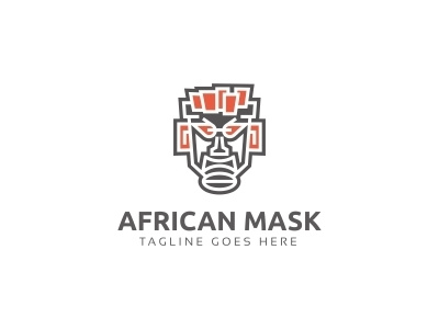 African Mask Logo africa african art carved collectible colorful craft culture design ethnic ethnic art exhibition face gallery hand made handicraft heritage mask organization safari