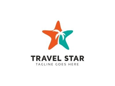 Travel Star air airplane corporate designer fly holiday light logo modern plane star stocklogo template tour tourist travel trip vacation vector visual identity web