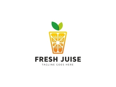 Fresh Juice Logo citrus color colorful drink eco ecology food fresh fruit green health healthy juice leaf market natural nature orange organic restaurant