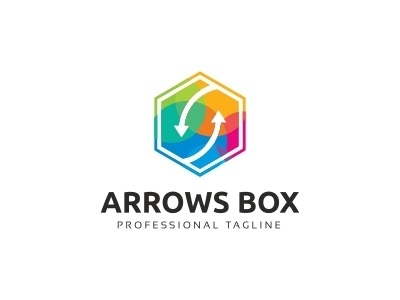 Arrows Box Logo arrow bold box brand branding business clean corporate corporation cube cubic cubical edge industy internet it outside print ready solution solutions
